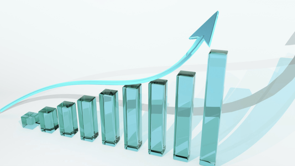 BAR GRAPH going up